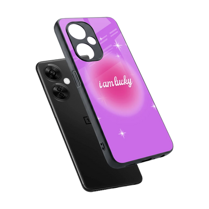Lucky Me sleek oneplus nord ce 3 lite cover with tempered glass back and TPU edges