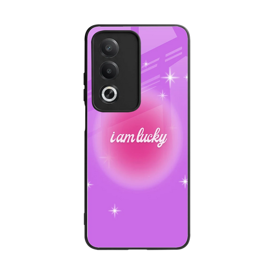 Lucky Me back phone cover | glass case for oppo a3 pro