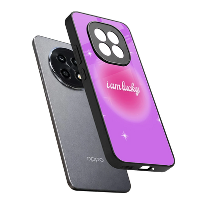 Lucky Me sleek oppo f29 pro 5g cover with tempered glass back and TPU edges