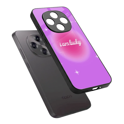 Lucky Me sleek oppo f31 pro 5g cover with tempered glass back and TPU edges