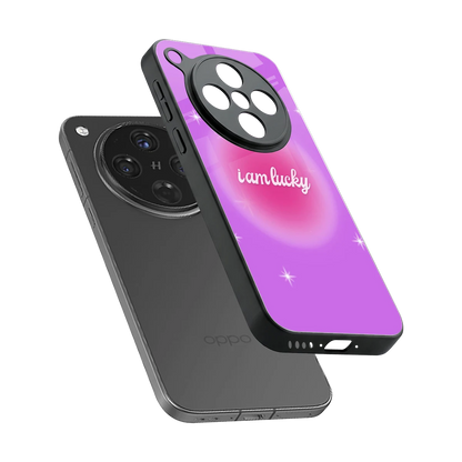 Lucky Me sleek oppo find x8 cover with tempered glass back and TPU edges