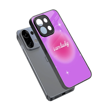 Lucky Me sleek oppo k13 5g cover with tempered glass back and TPU edges