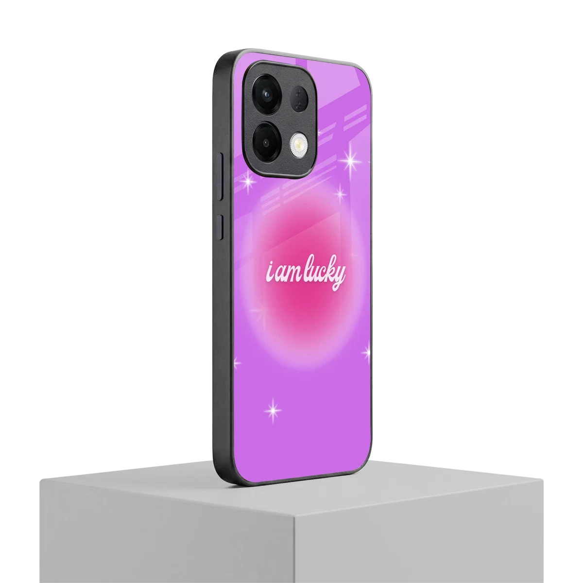 Lucky Me oppo k13 5g mobile cover | shockproof glass phone case