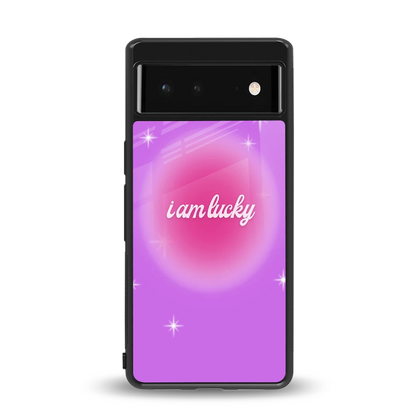 Lucky Me back phone cover | glass case for google pixel 6a