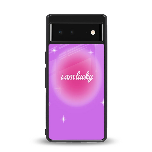 Lucky Me back phone cover | glass case for google pixel 6a