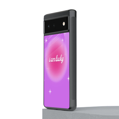 Lucky Me stylish phone case for google pixel 6a | glossy glass and slim fit