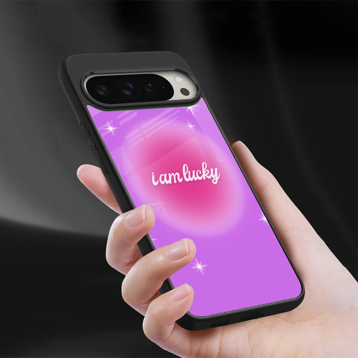 Lucky Me sleek google pixel 9 pro xl cover with tempered glass back and TPU edges