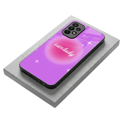 Lucky Me stylish phone case for samsung galaxy a23 | glossy glass and slim fit