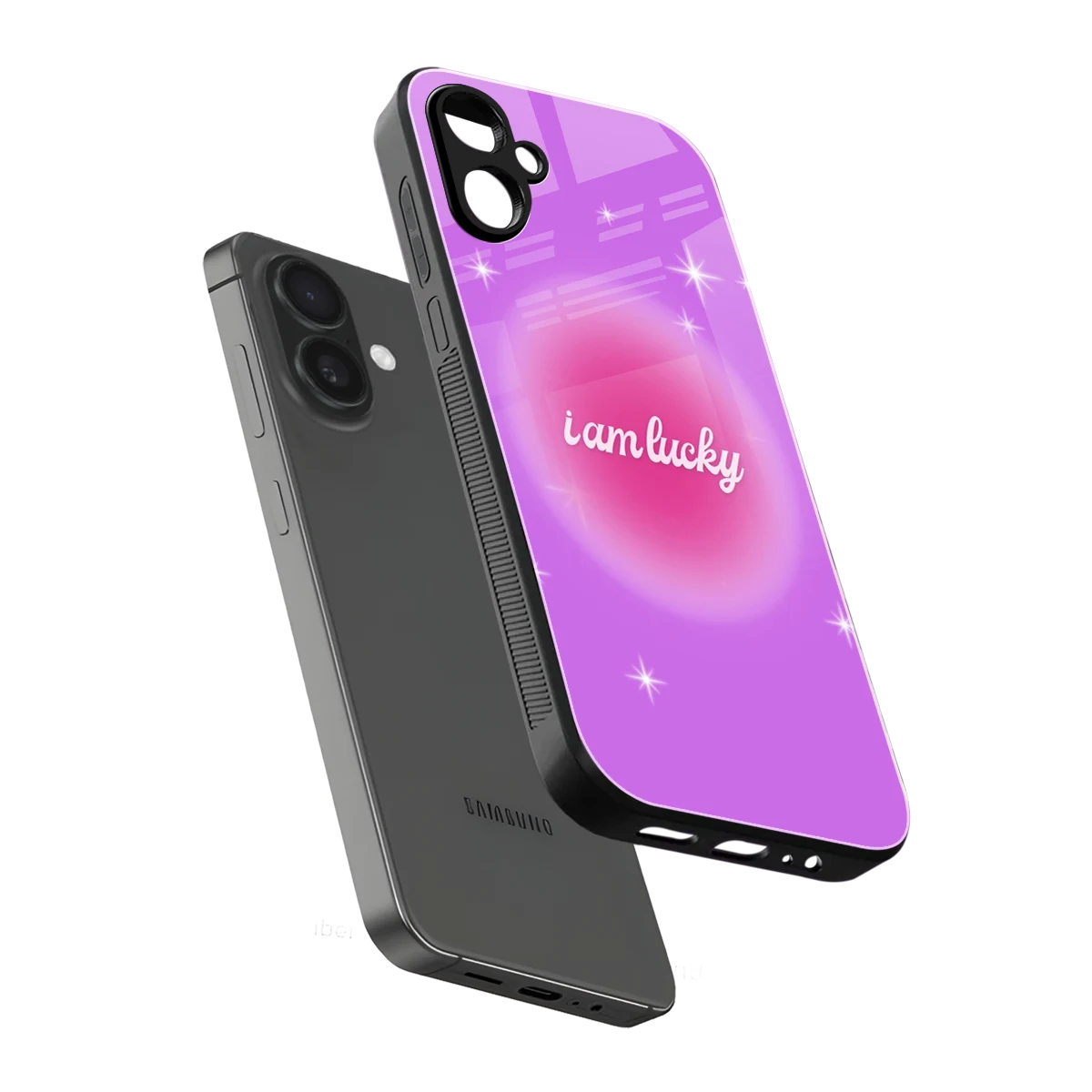 Lucky Me sleek samsung galaxy a06 5g cover with tempered glass back and TPU edges