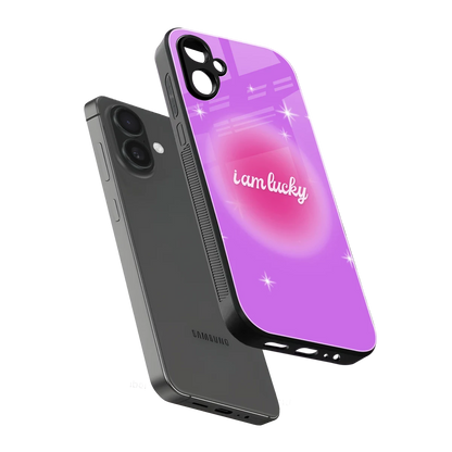 Lucky Me sleek samsung galaxy a06 5g cover with tempered glass back and TPU edges