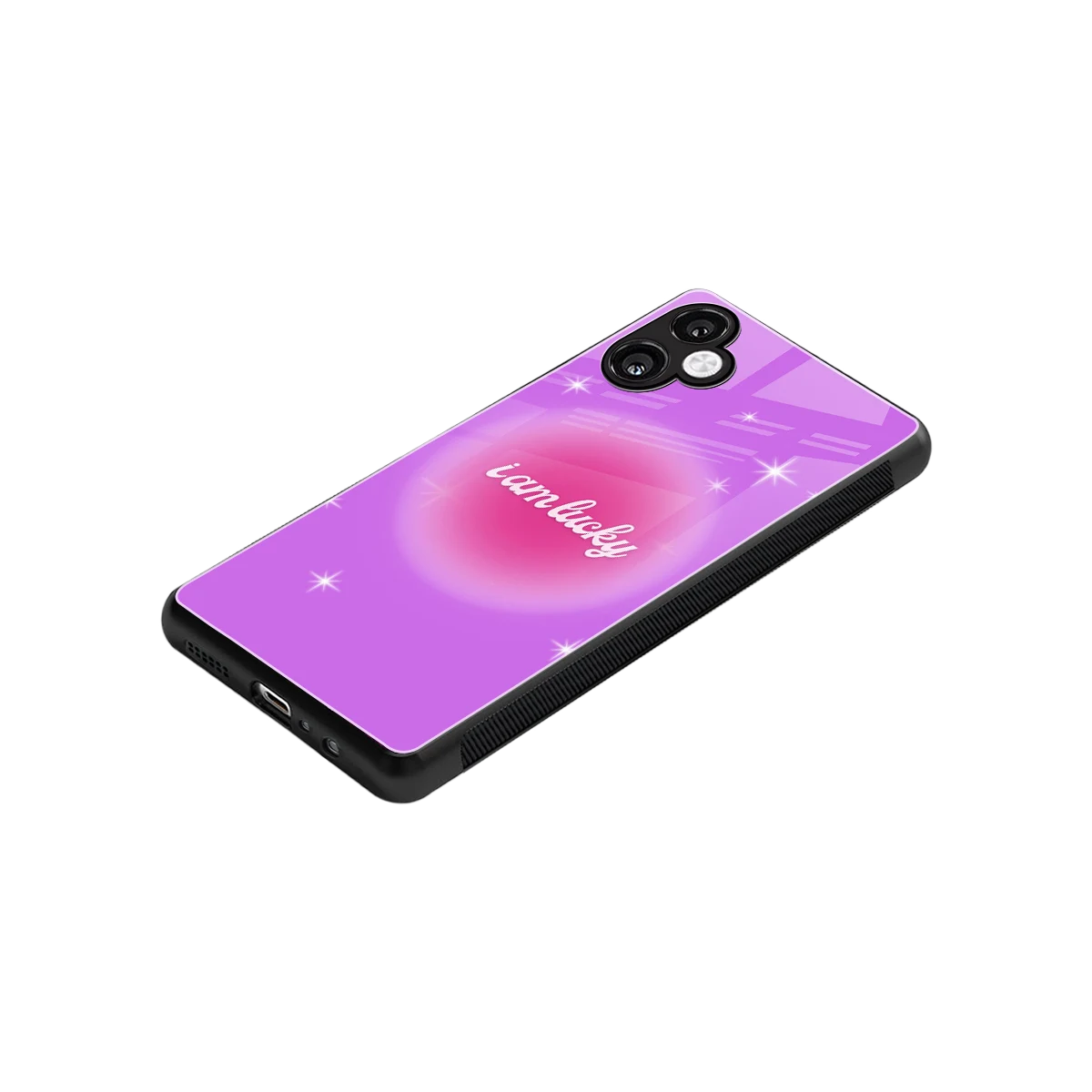 Lucky Me stylish phone case for samsung galaxy a06 5g | glossy glass and slim fit