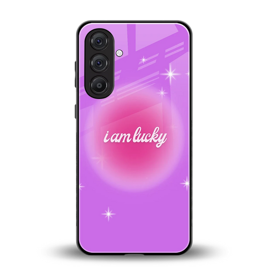 Lucky Me back phone cover | glass case for samsung galaxy m36 5g