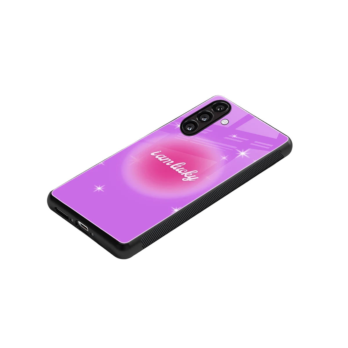 Lucky Me stylish phone case for samsung galaxy a55 5g | glossy glass and slim fit