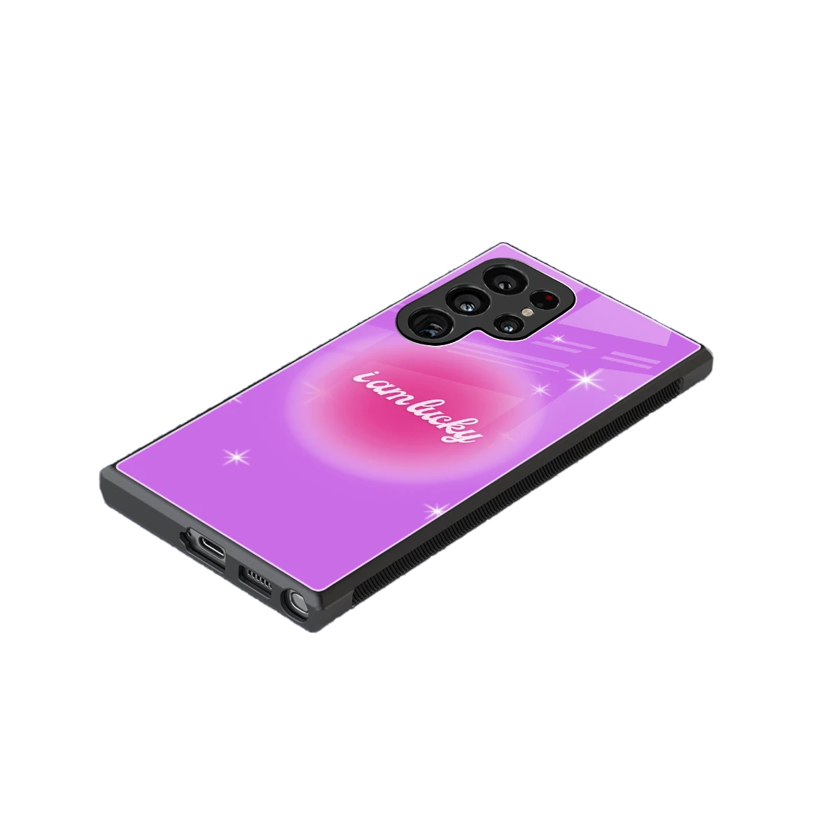 Lucky Me stylish phone case for samsung galaxy s24 ultra | glossy glass and slim fit