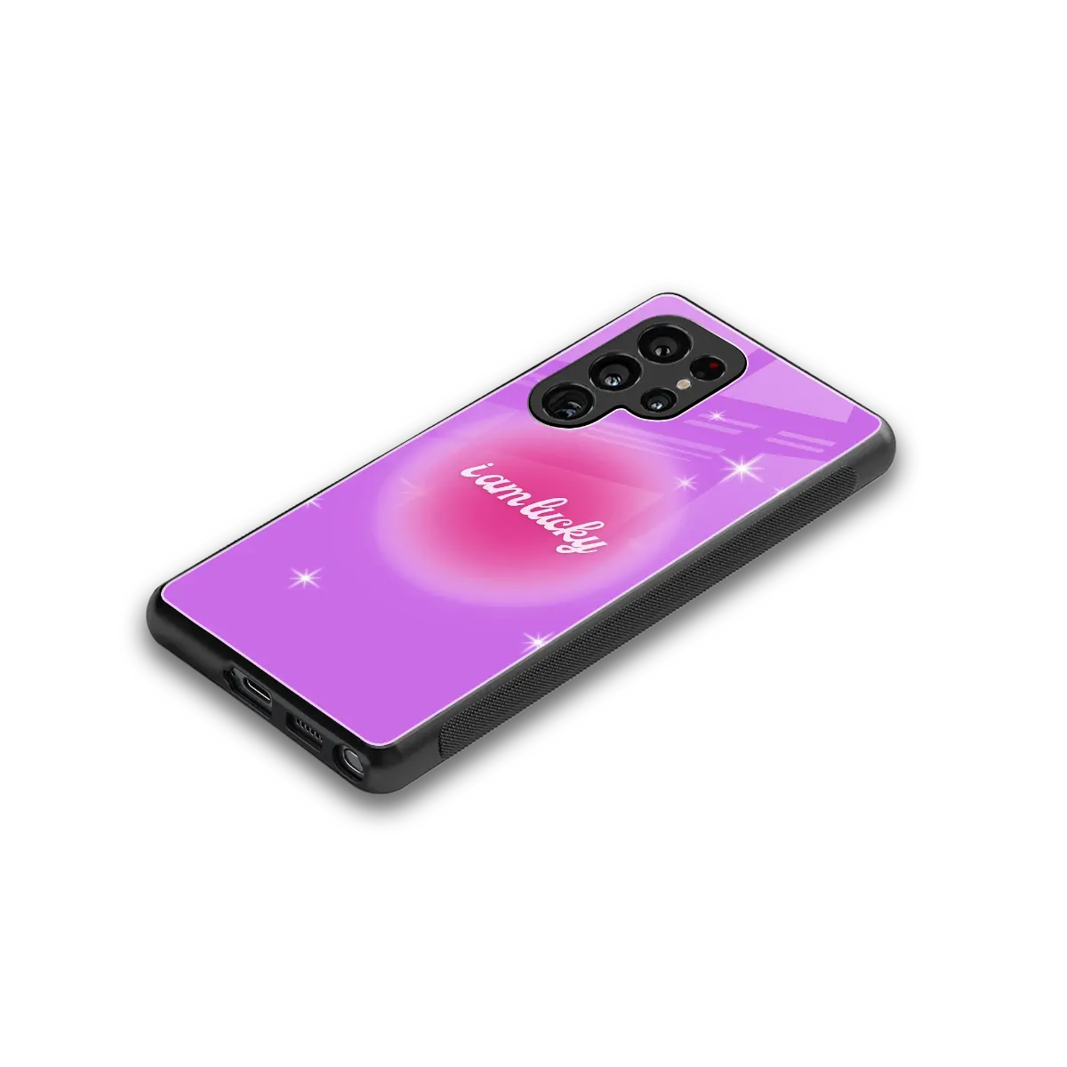 Lucky Me stylish phone case for samsung galaxy s25 ultra | glossy glass and slim fit