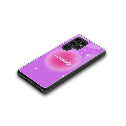 Lucky Me stylish phone case for samsung galaxy s25 ultra | glossy glass and slim fit