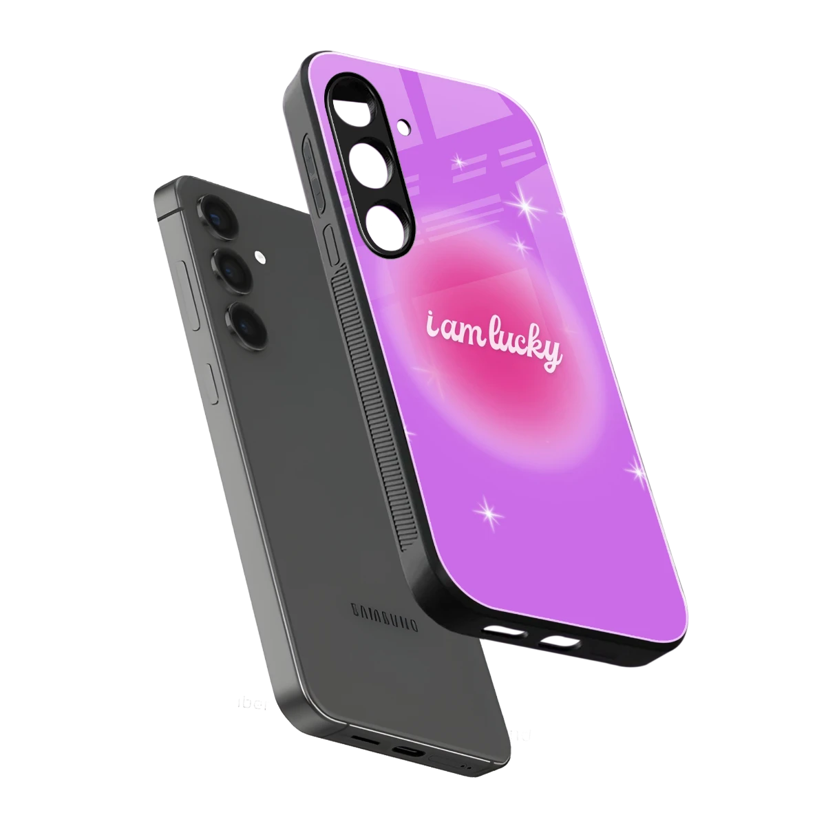 Lucky Me sleek samsung galaxy s23 plus cover with tempered glass back and TPU edges