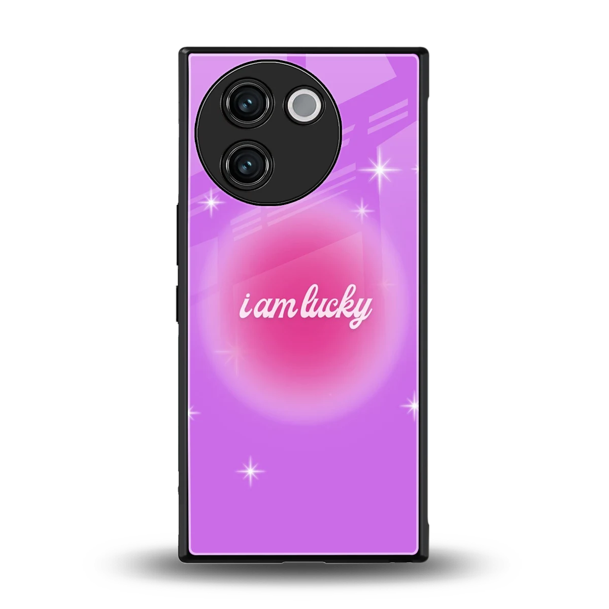 Lucky Me back phone cover | glass case for vivo v30e