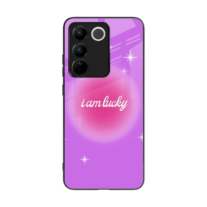 Lucky Me back phone cover | glass case for vivo v27 5g