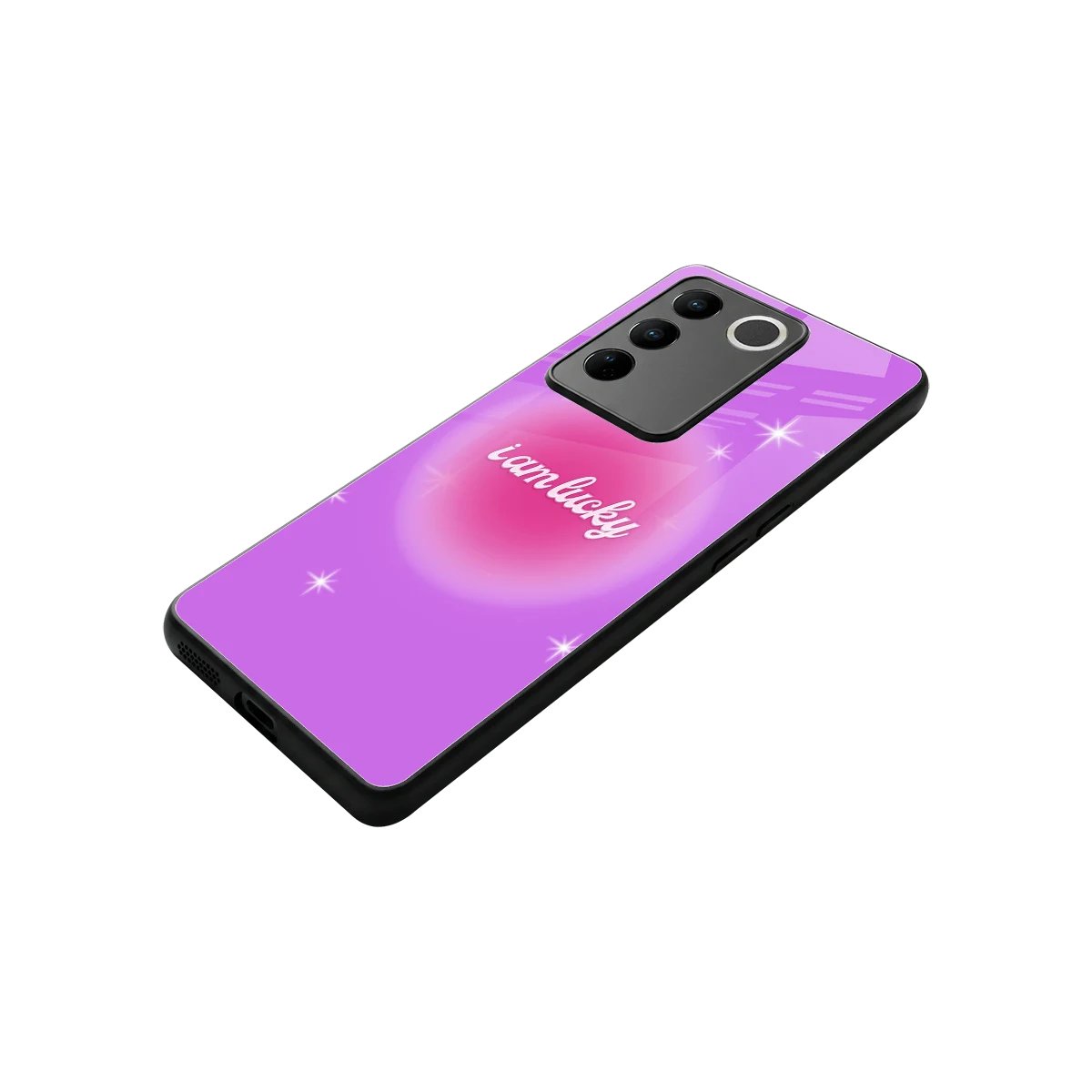 Lucky Me stylish phone case for vivo v27 5g | glossy glass and slim fit