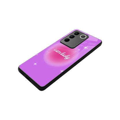 Lucky Me stylish phone case for vivo v27 5g | glossy glass and slim fit