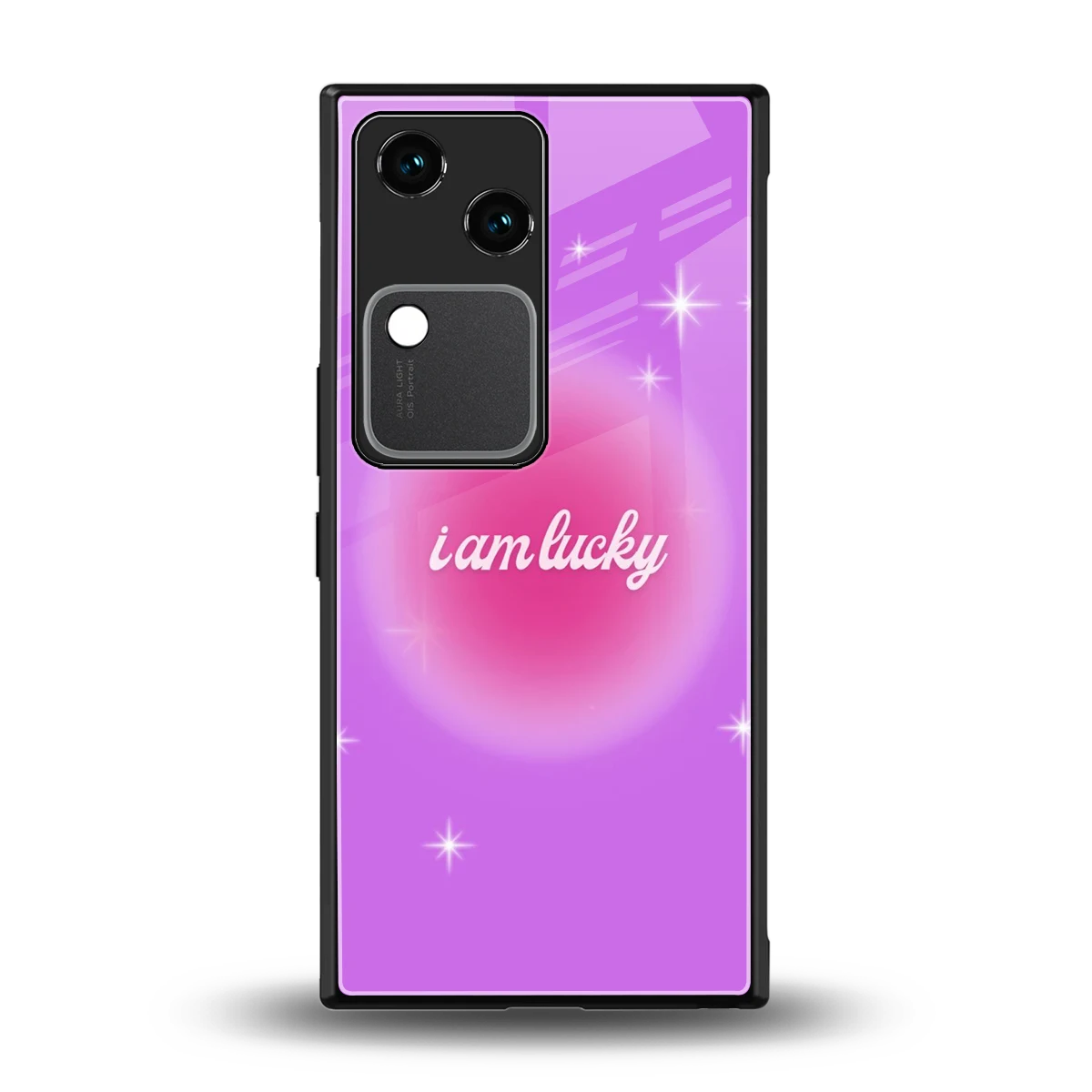 Lucky Me back phone cover | glass case for vivo v30
