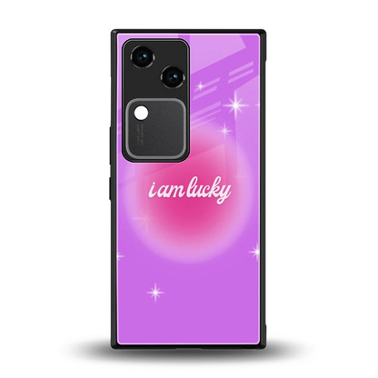 Lucky Me back phone cover | glass case for vivo v30