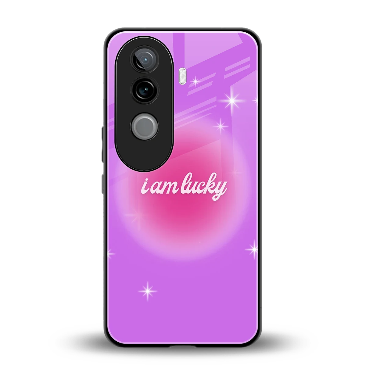 Lucky Me back phone cover | glass case for vivo v40e