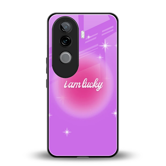 Lucky Me back phone cover | glass case for vivo v40e