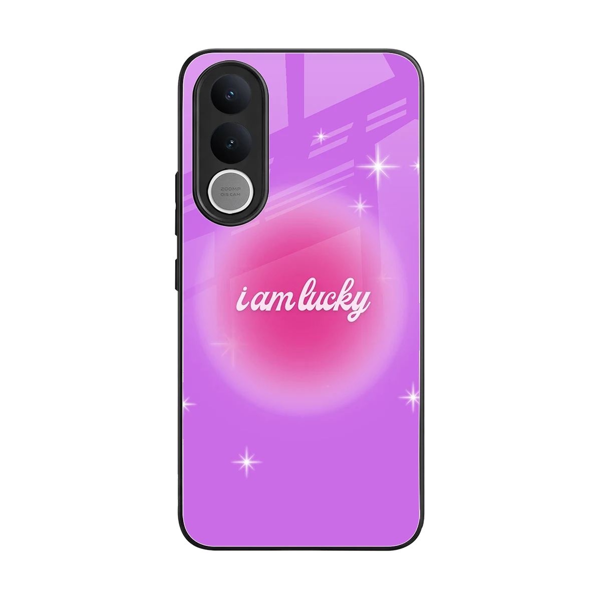 Lucky Me back phone cover | glass case for vivo v70 fe