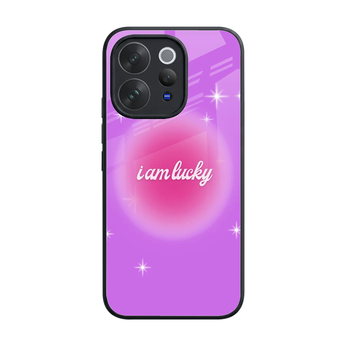 Lucky Me back phone cover | glass case for vivo v70 elite