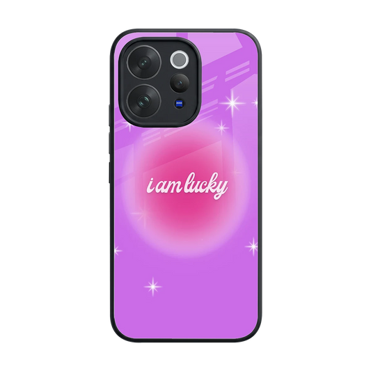 Lucky Me back phone cover | glass case for vivo v70 elite