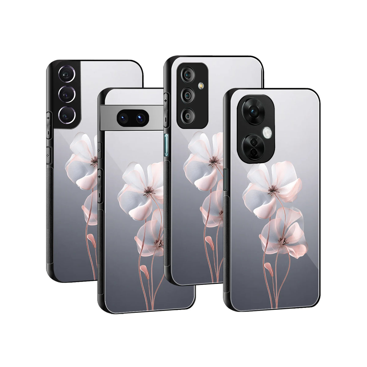 Stylish Glass Back Case for All Smartphones iPhone, Samsung, OnePlus, Pixel, Redmi, Oppo, Vivo, Motorola