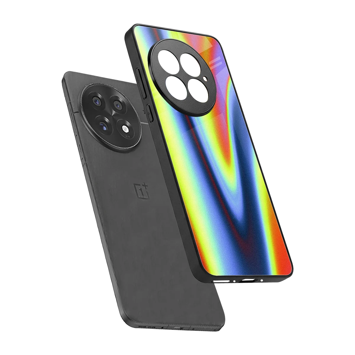 Luminous Aura sleek oneplus 13 cover with tempered glass back and TPU edges
