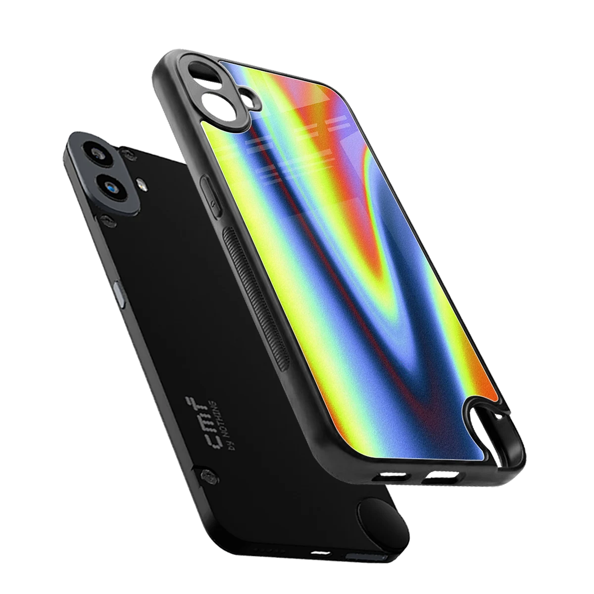Luminous Aura sleek cmf nothing phone 1 cover with tempered glass back and TPU edges