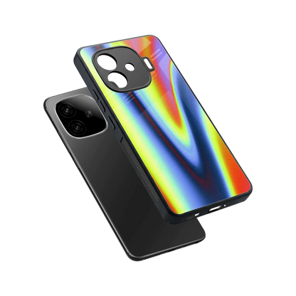 Luminous Aura sleek iqoo neo 10r 5g cover with tempered glass back and TPU edges