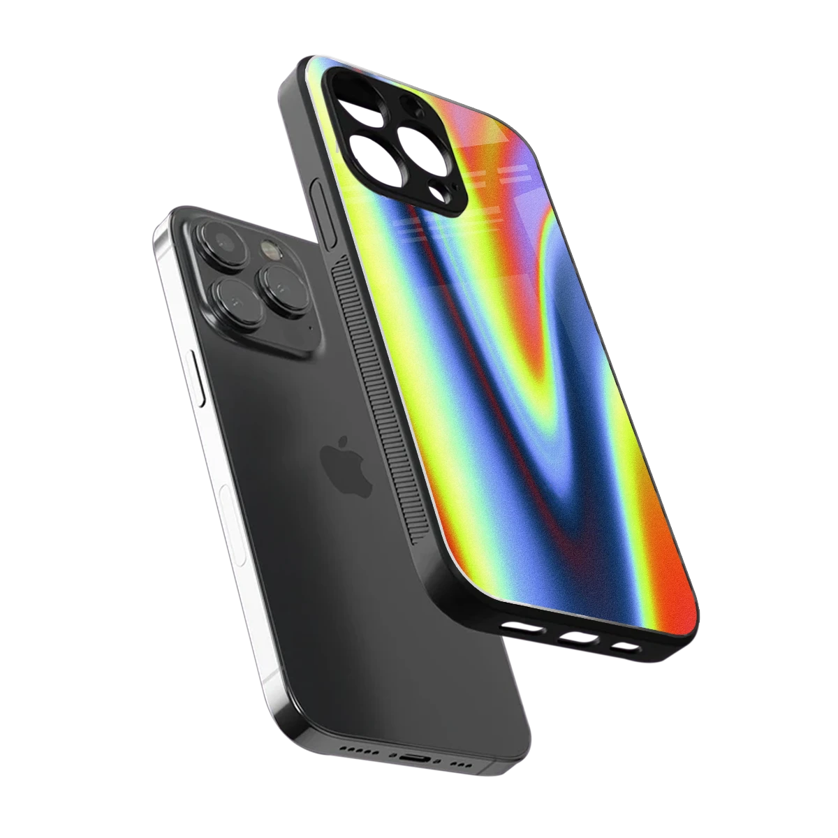 Luminous Aura sleek iphone 13 pro cover with tempered glass back and TPU edges