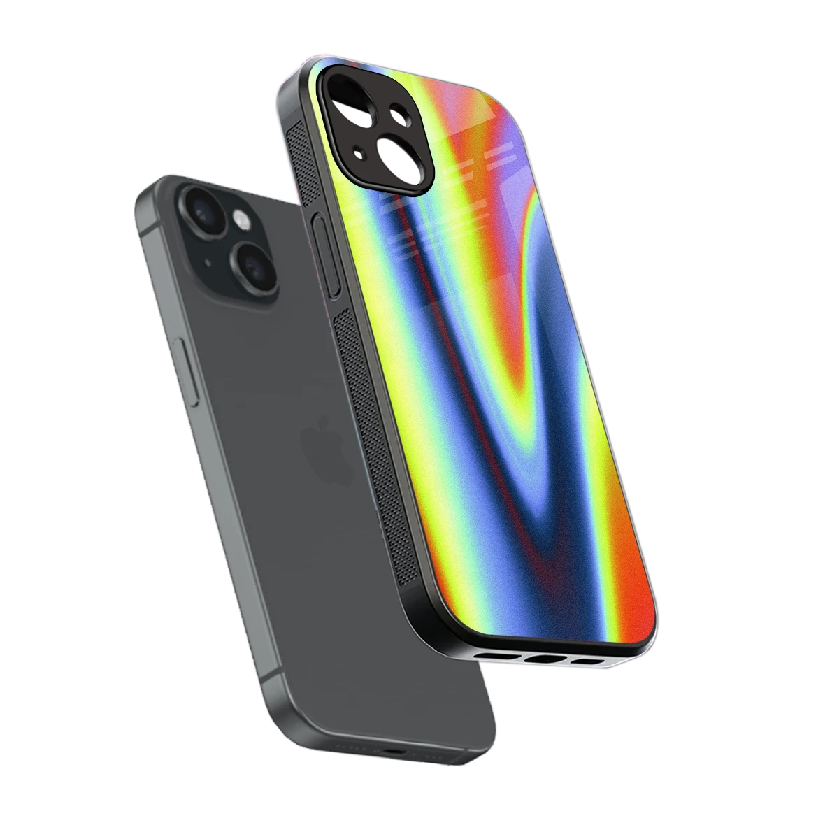 Luminous Aura sleek iphone 13 cover with tempered glass back and TPU edges