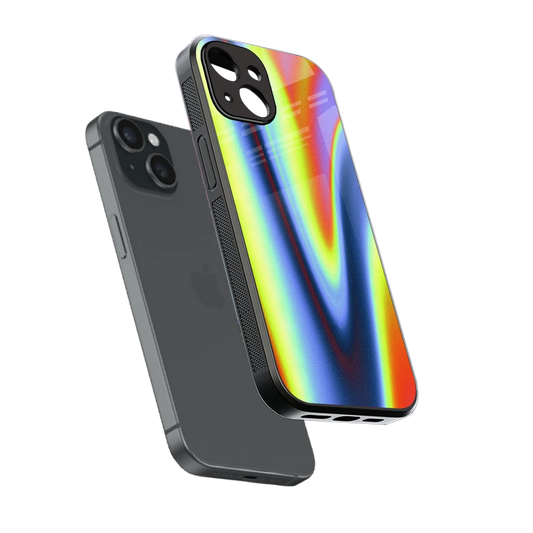 Luminous Aura sleek iphone 14 cover with tempered glass back and TPU edges