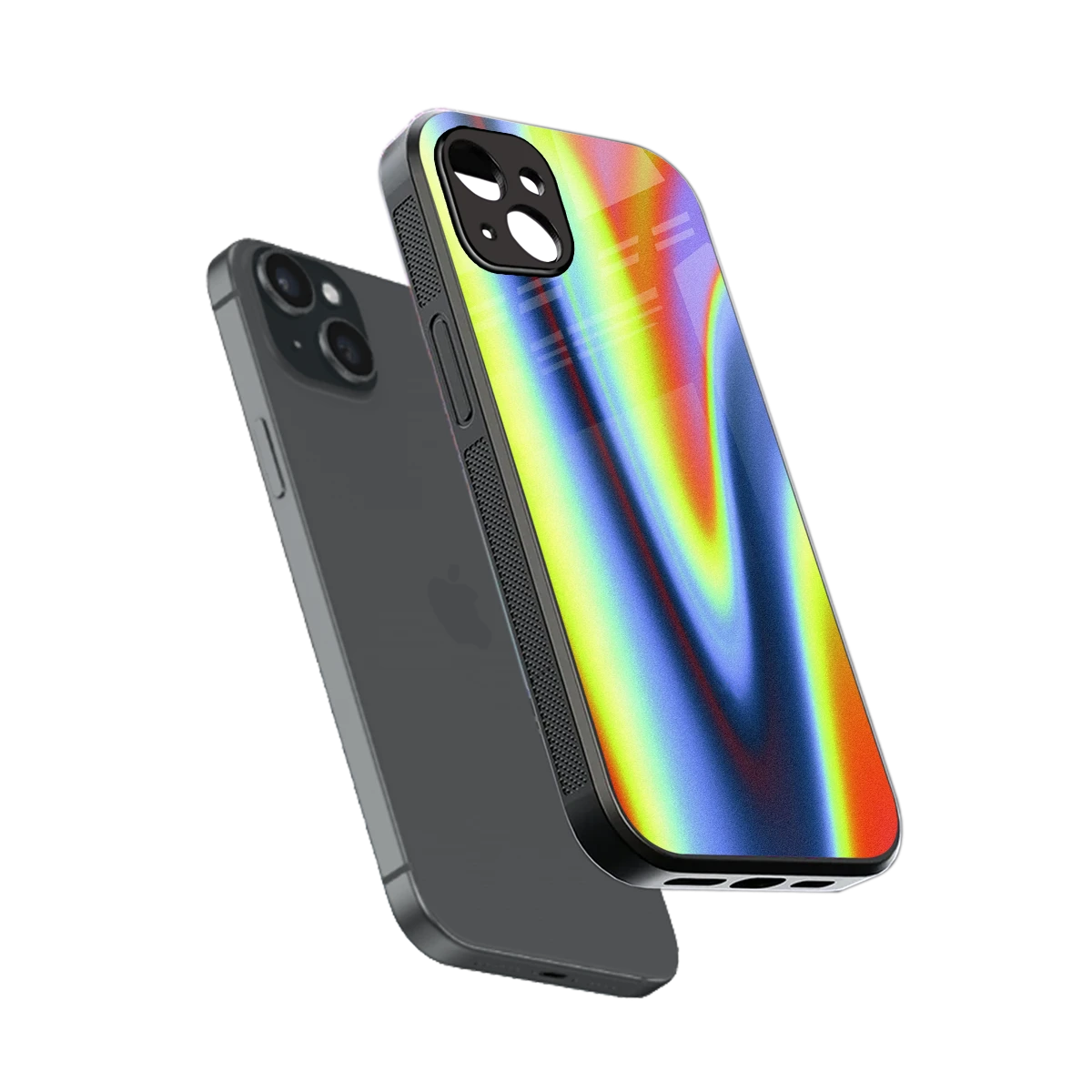 Luminous Aura sleek iphone 14 plus cover with tempered glass back and TPU edges