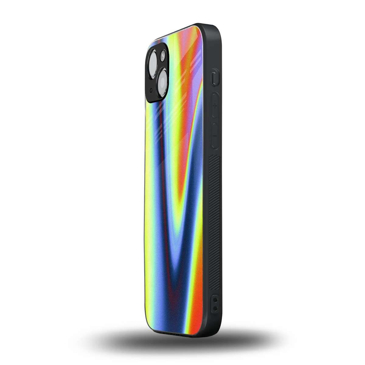 Luminous Aura iphone 15 plus mobile cover | shockproof glass phone case
