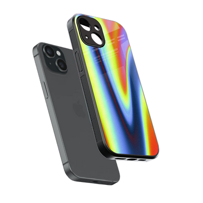 Luminous Aura sleek iphone 15 cover with tempered glass back and TPU edges
