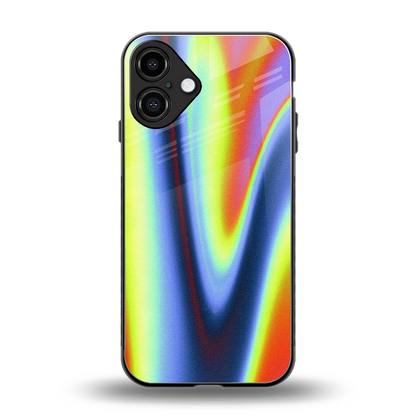 Luminous Aura back phone cover | glass case for iphone 16 plus
