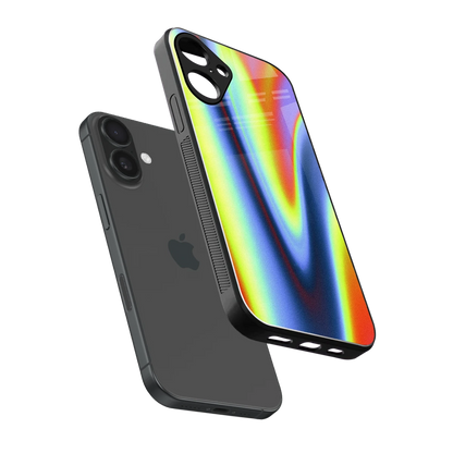 Luminous Aura sleek iphone 16 plus cover with tempered glass back and TPU edges