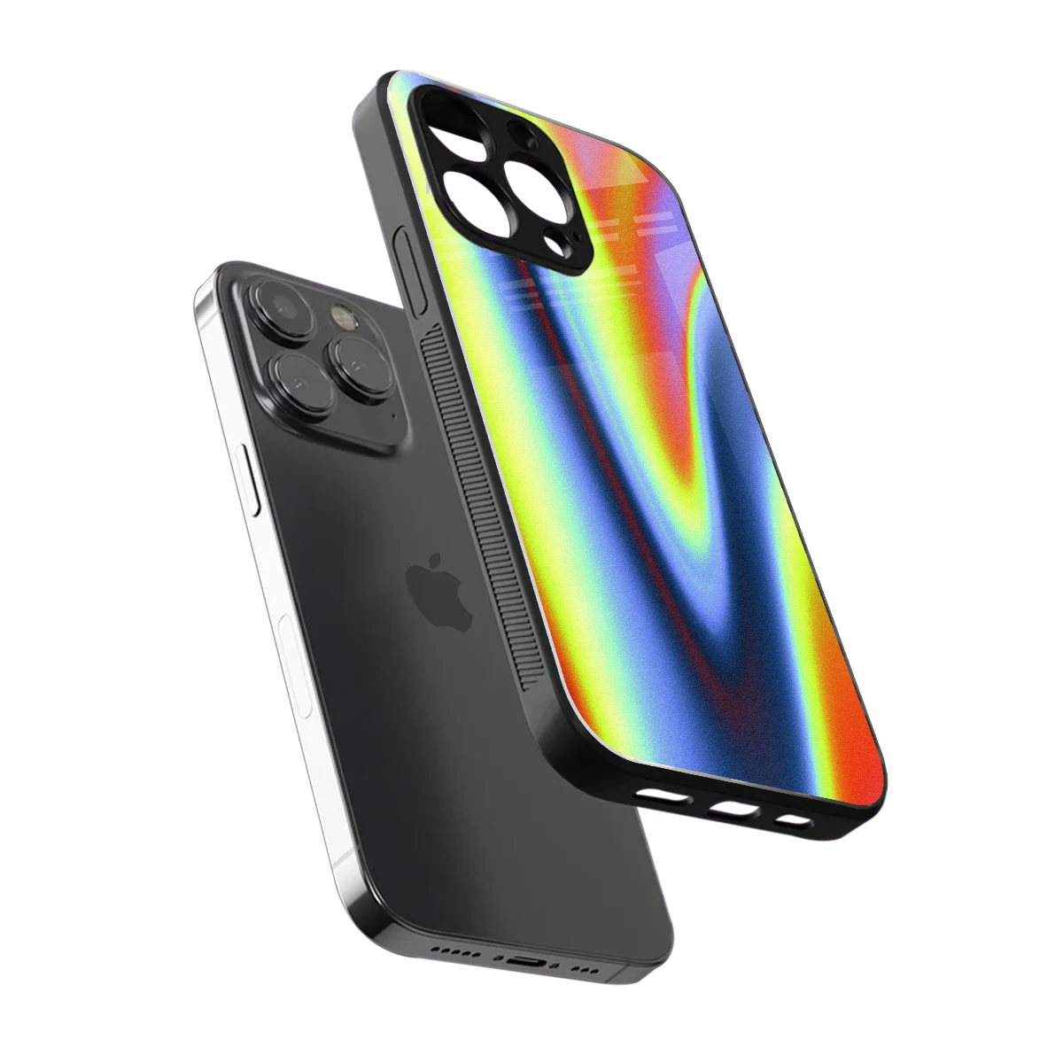 Luminous Aura sleek iphone 16 pro max cover with tempered glass back and TPU edges