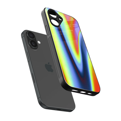 Luminous Aura sleek iPhone 16 cover with tempered glass back and TPU edges