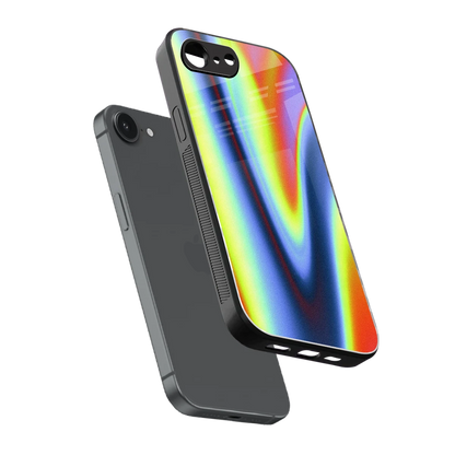 Luminous Aura sleek iphone 16e cover with tempered glass back and TPU edges