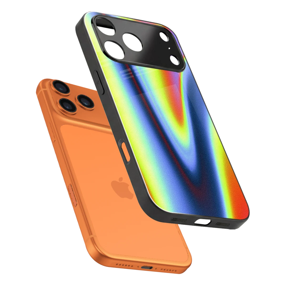 Luminous Aura sleek iphone 17 pro cover with tempered glass back and TPU edges