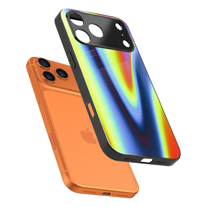 Luminous Aura sleek iphone 17 pro cover with tempered glass back and TPU edges