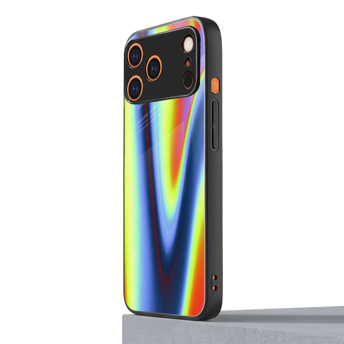 Luminous Aura iphone 17 pro mobile cover | shockproof glass phone case